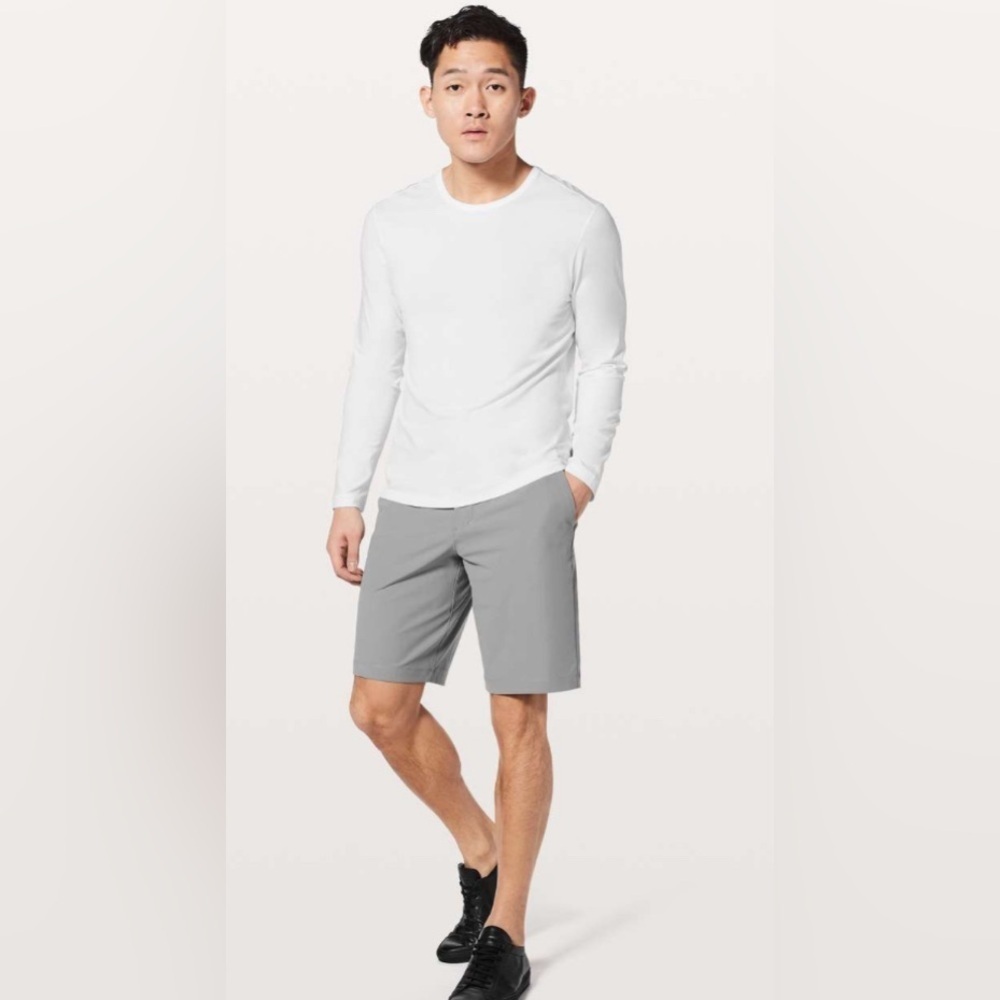 lululemon athletica Gray Men's Flat Front Shorts